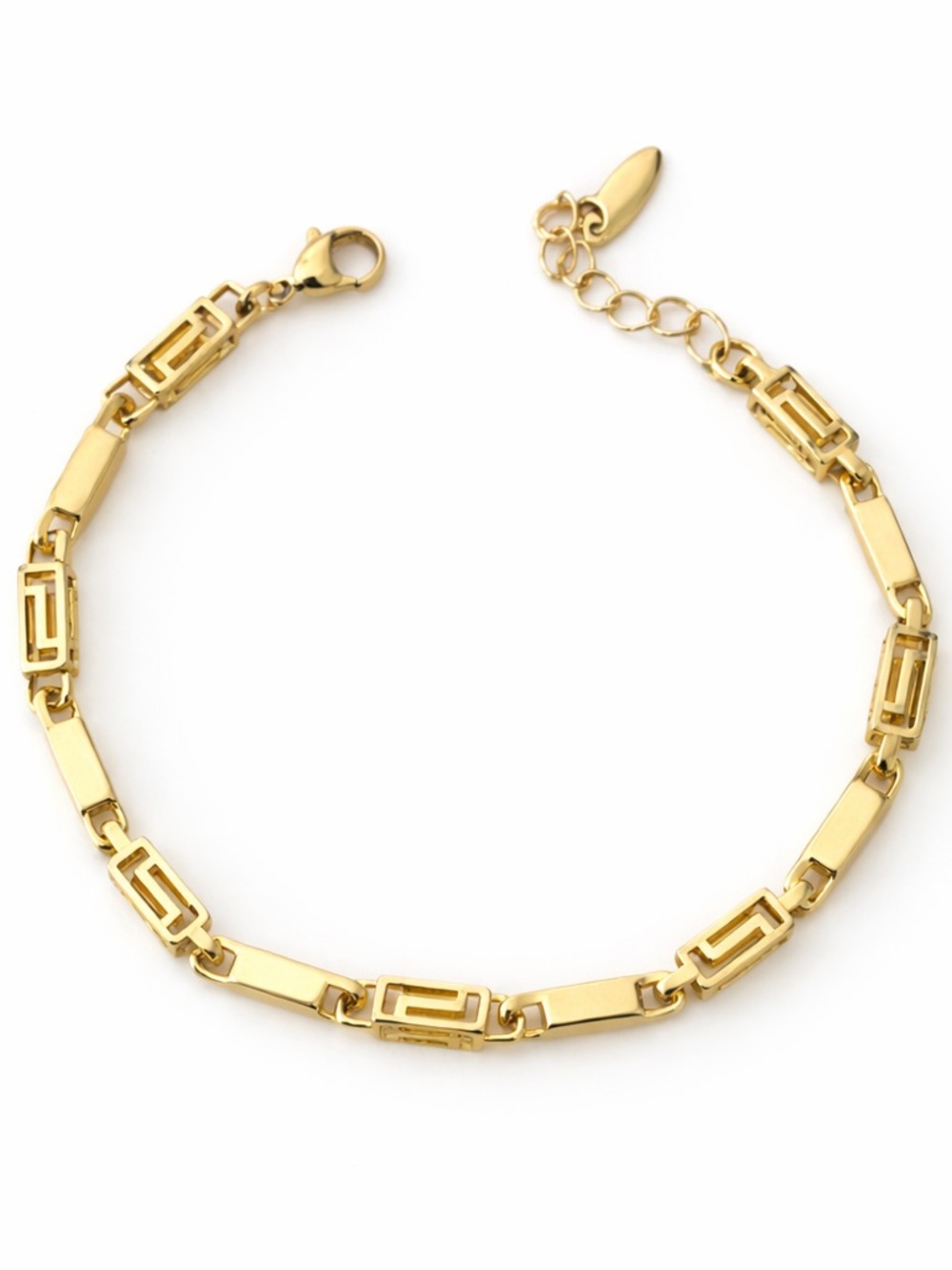 Gold Geometric Link Bracelet - Women's Fashion Bracelet
